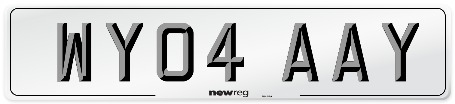 WY04 AAY Number Plate from New Reg